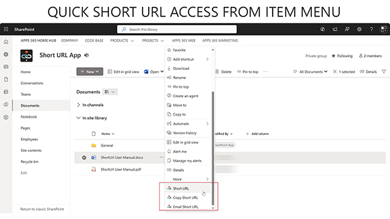 SharePoint ShortUrl